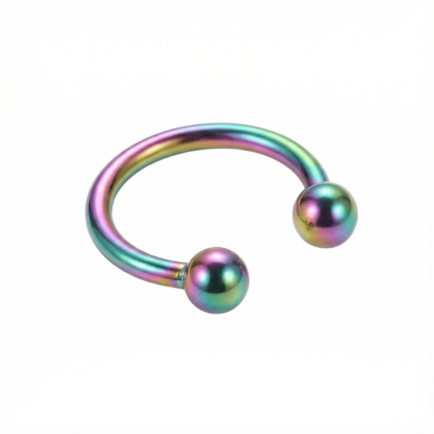 Szivárvány színű G23 titán patkó piercing 8mm-es méretben - Modlab