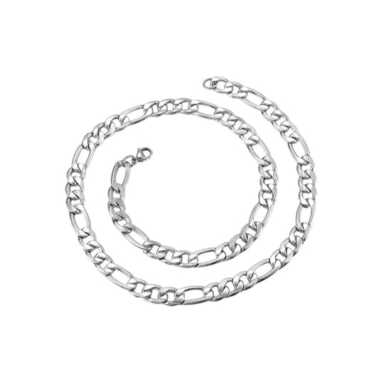 10mm Masszív Figaro Lánc – Vastag Férfi Acél Nyaklánc (304 Acél) - Modlab
