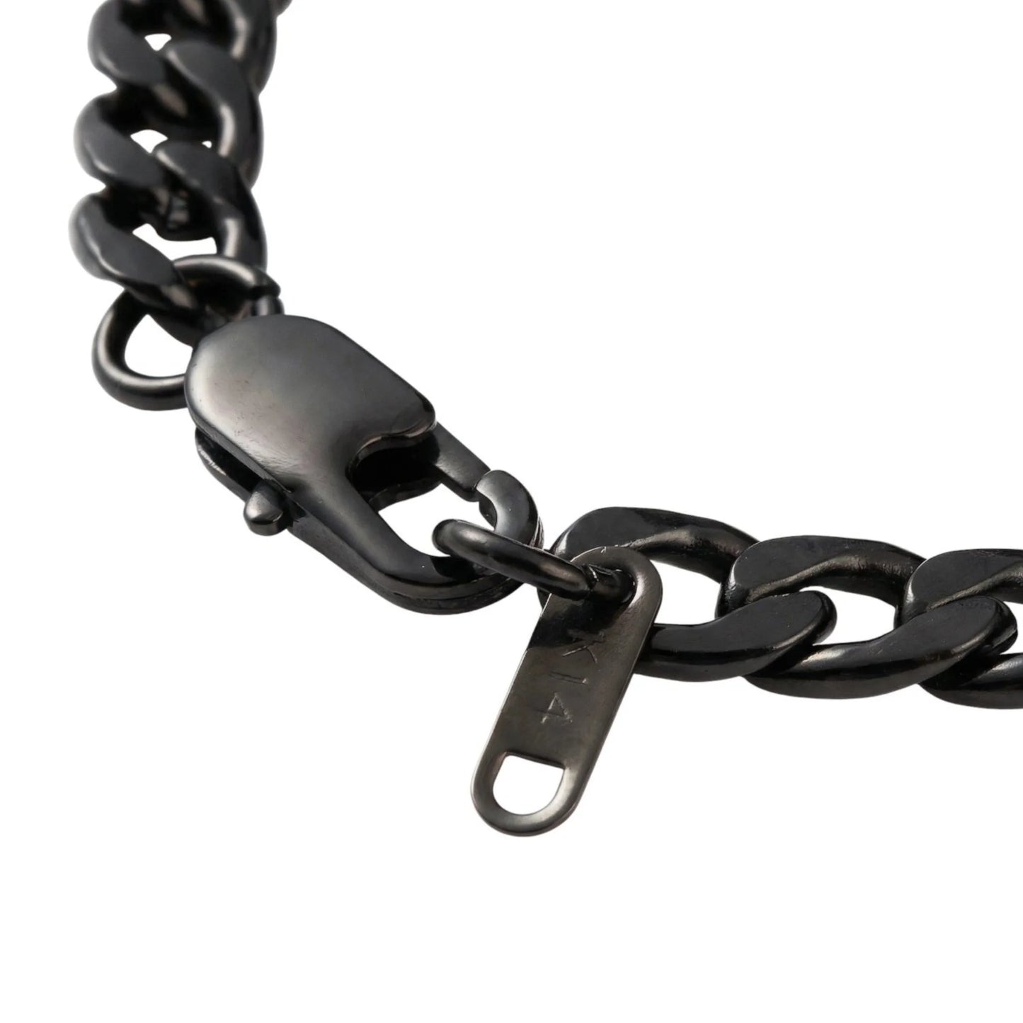Fekete matt nemesacél BLACKOUT OPS Cuban Link páncél karkötő férfiaknak