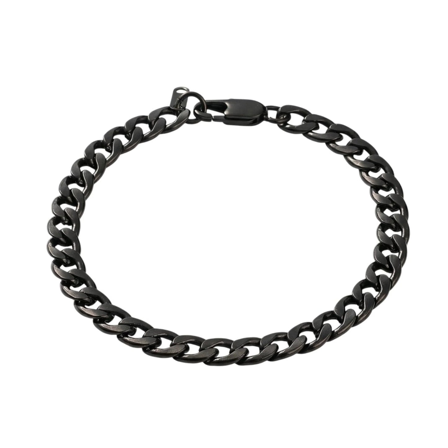 Blackout Ops matt fekete cuban link karkötő — 304 nemesacél férfi karkötő PVD fekete bevonattal, masszív páncél fazon — Modlab