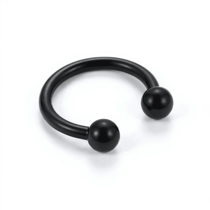 Fekete színű G23 titán patkó piercing 8mm-es méretben - Modlab