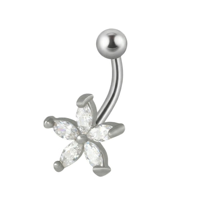 G23 titán banán piercing marquise kristály virág fejjel