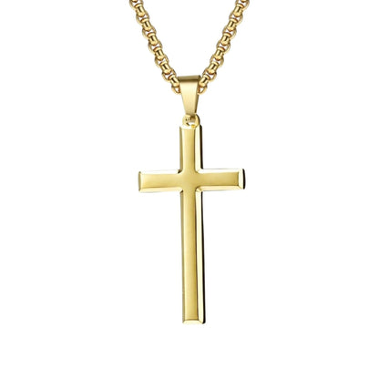 Gunmetal Gold Edition kereszt nyaklánc indusztriális stílusban