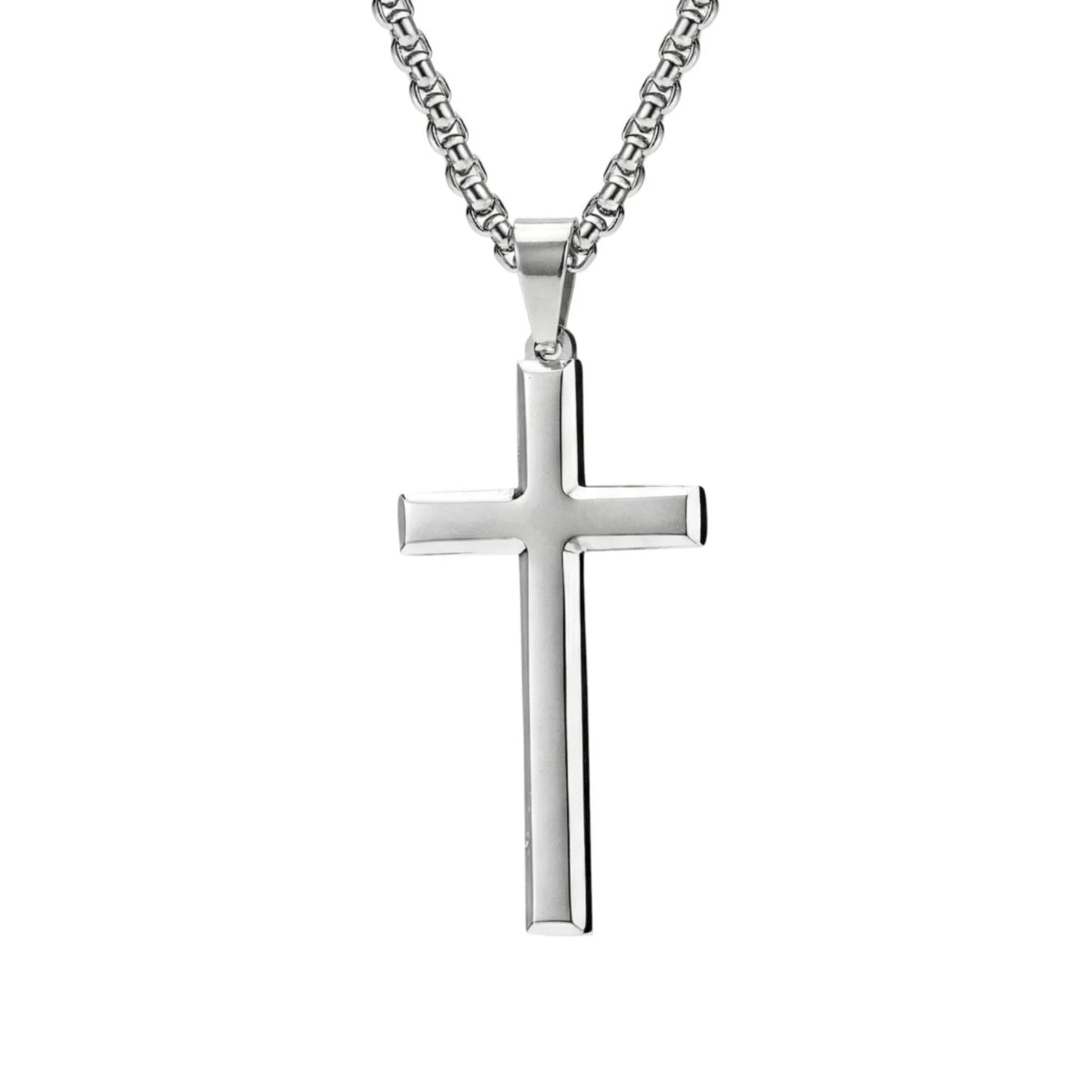 Gunmetal Silver Edition kereszt nyaklánc indusztriális stílusban